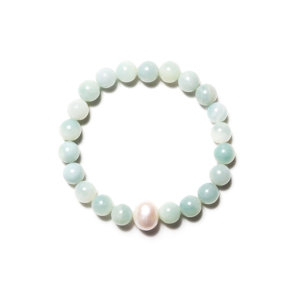 Amazonite Bracelet, Freshwater Pearl - Aspen & Salt